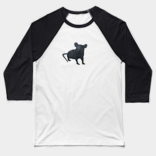 Rat Minimalist Silhouette Art Baseball T-Shirt